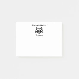 Funny Raccoon Nation Toronto Light-Monotone Post-it Block