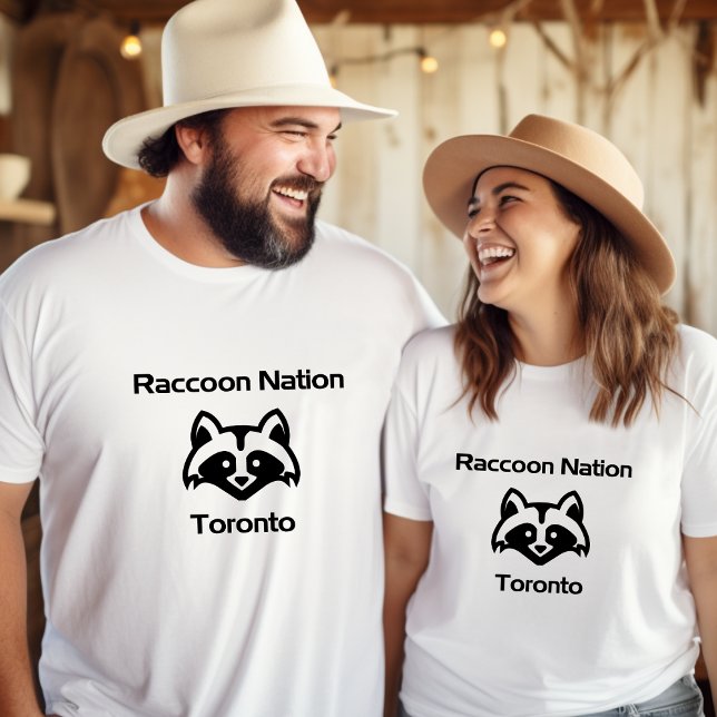Funny Raccoon Nation Toronto Light-Monotone T Shirt (Skapare uppladdad)