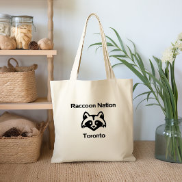 Funny Raccoon Nation Toronto Light-Monotone Tygkasse