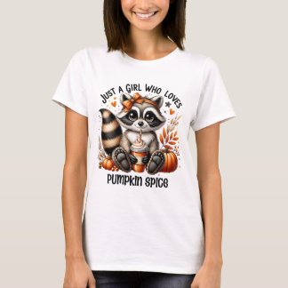 Funny Raccoon Pumpkin Spice Fall T Shirt