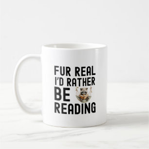 Funny Raccoon Reading Bok Älskare Citat Kaffemugg