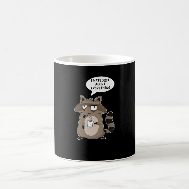 Funny Raccoon Say Kaffemugg (Center)