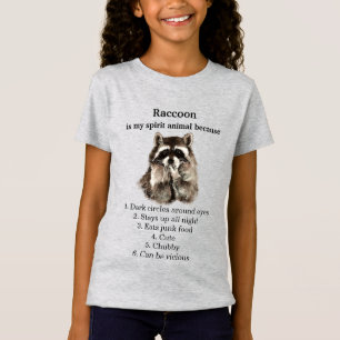 Funny Raccoon Spirit Animal Humor T Shirt