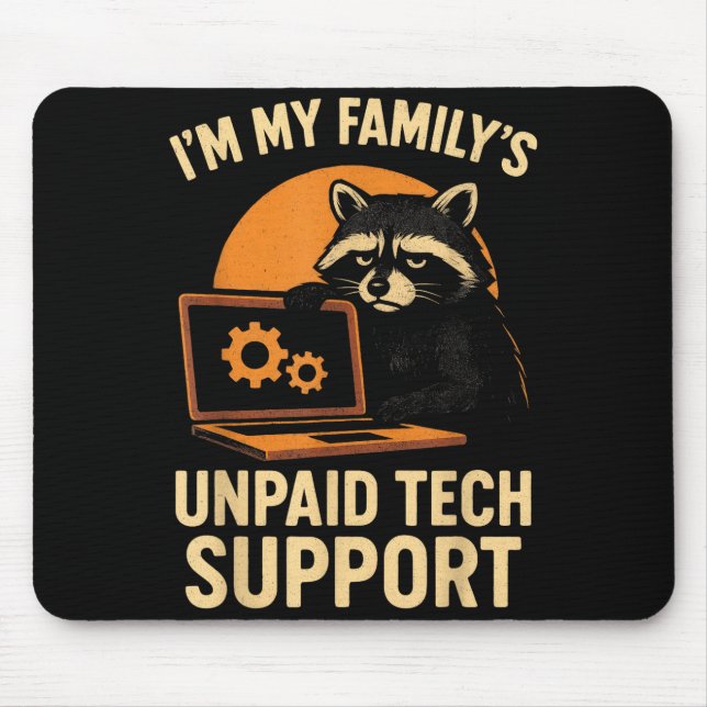 Funny Raccoon Tech Lover Graphic Tee Computer Geek Musmatta (Framsidan)