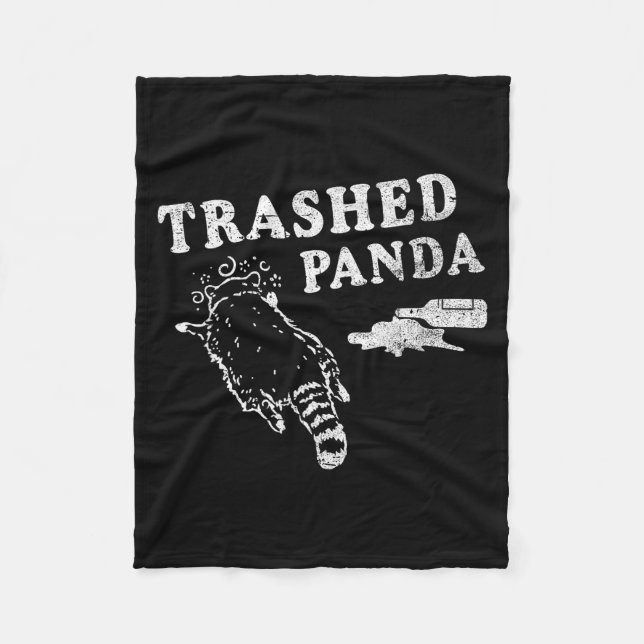 Funny Raccoon,trashed Panda For Him Men, Women  Fleecefilt (Framsidan)