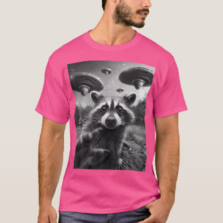 Funny Raccoon Ufo T Shirt