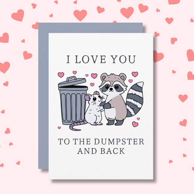 Funny Raccoon Valentines Day Julkort (Funny Raccoon Valentines Day Holiday Card)