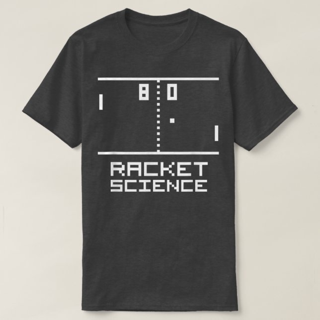 Funny RACKET SCIENCE Ping Pong  80s Video Game Arc T Shirt (Design framsida)