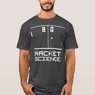 Funny RACKET SCIENCE Ping Pong 80s Video Game Arc T Shirt