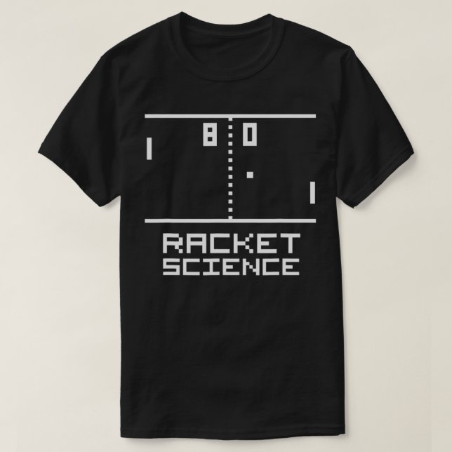 Funny RACKET SCIENCE Ping Pong  80s Video Game Arc T Shirt (Design framsida)