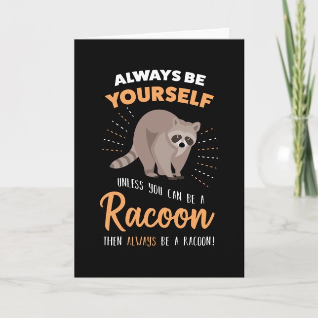 Funny Racoon Älskare Gift - Cute Raccoon Kort (Framsida)