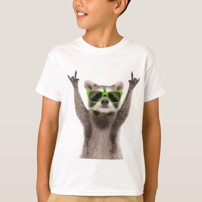 Funny racoon t shirt (Framsida)