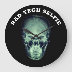 Funny Rad Tech Selfie Xray Stor Klocka