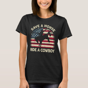 Funny Rädda en häst Ride Cowboyt-Shirt Manar Women T Shirt