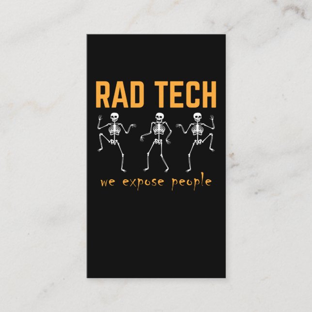 Funny Radiolog Skeletons Xray Radiology Visitkort (Framsida)