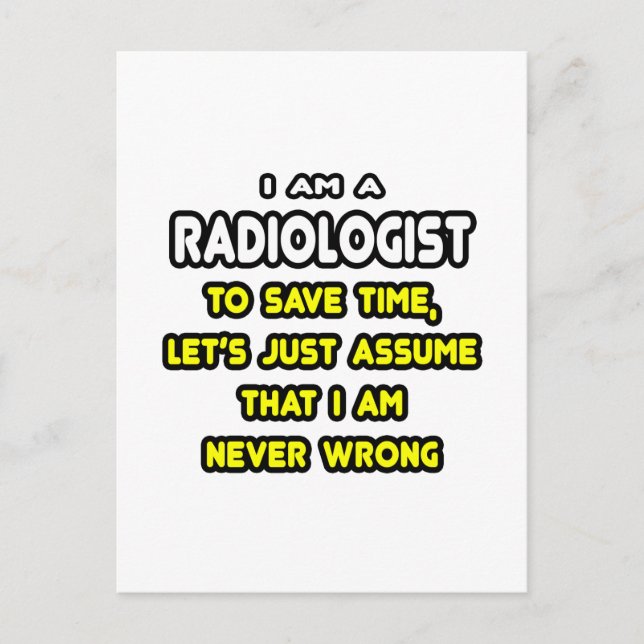 Funny radiolog T-Shirts och Gifts Vykort (Framsida)