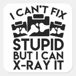Funny Radiology Sticker Fyrkantigt Klistermärke