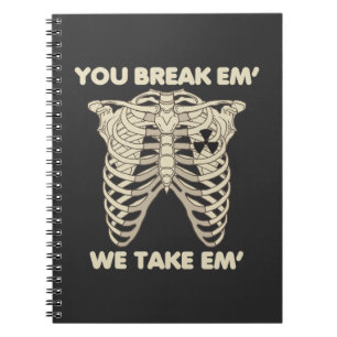 Funny Radiology Xray Skeleton Rad Technolog Anteckningsbok