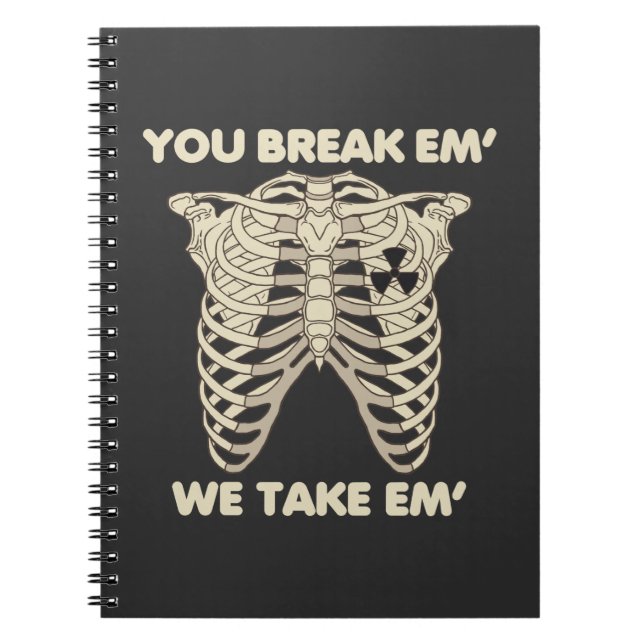 Funny Radiology Xray Skeleton Rad Technolog Anteckningsbok (Framsidan)