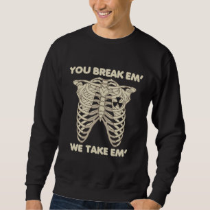Funny Radiology Xray Skeleton Rad Technolog Lång Ärmad Tröja