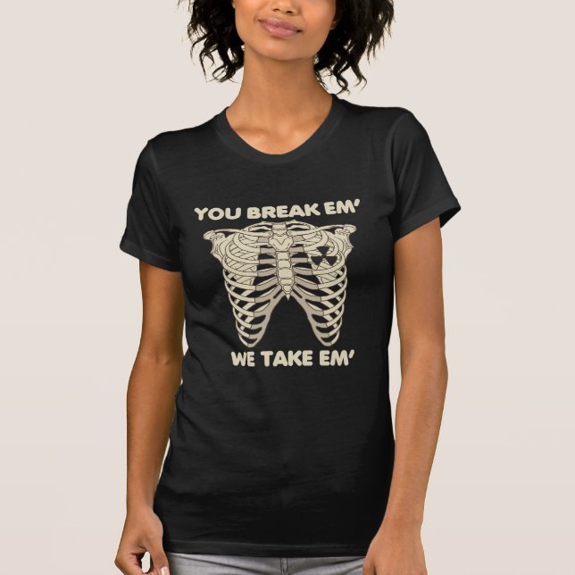 Funny Radiology Xray Skeleton Rad Technolog T Shirt (Framsida)