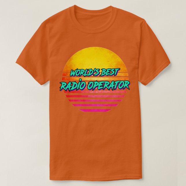 Funny radiooperatör Retro 1980s Gift T Shirt (Design framsida)