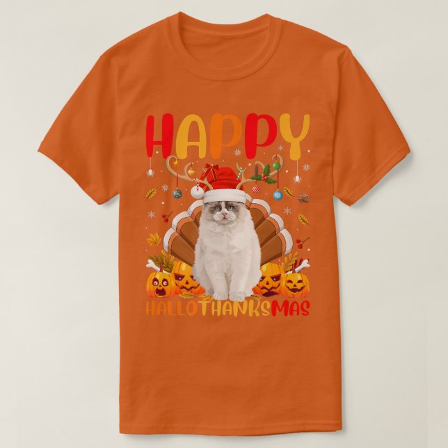 Funny Ragdoll Hund älskare Lycklig Ragdoll HelloTa T Shirt (Design framsida)
