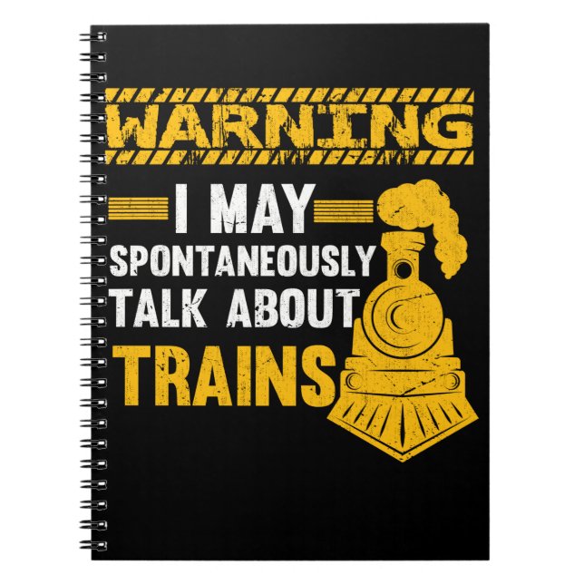 Funny Railfan Quote Trainspotter Tåg Älskare Railr Anteckningsbok (Framsidan)
