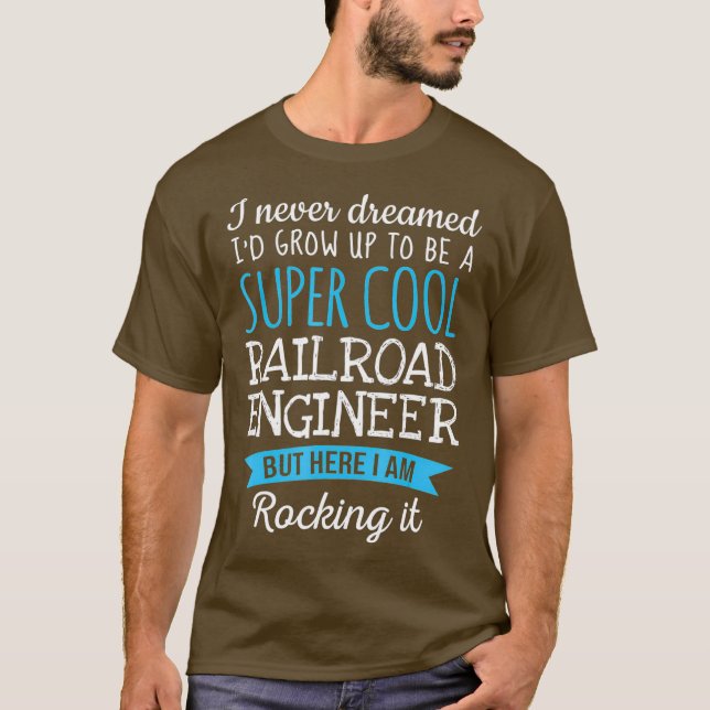 Funny Railroad Ingenjör Tshirapprecision T Shirt (Framsida)