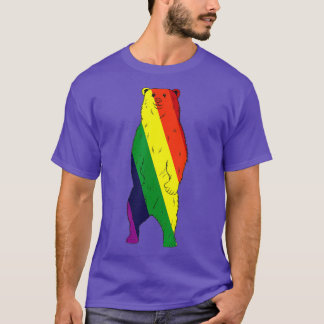 Funny Rainbow Flagga Gay Bear LGBT Pride Month Gif T Shirt