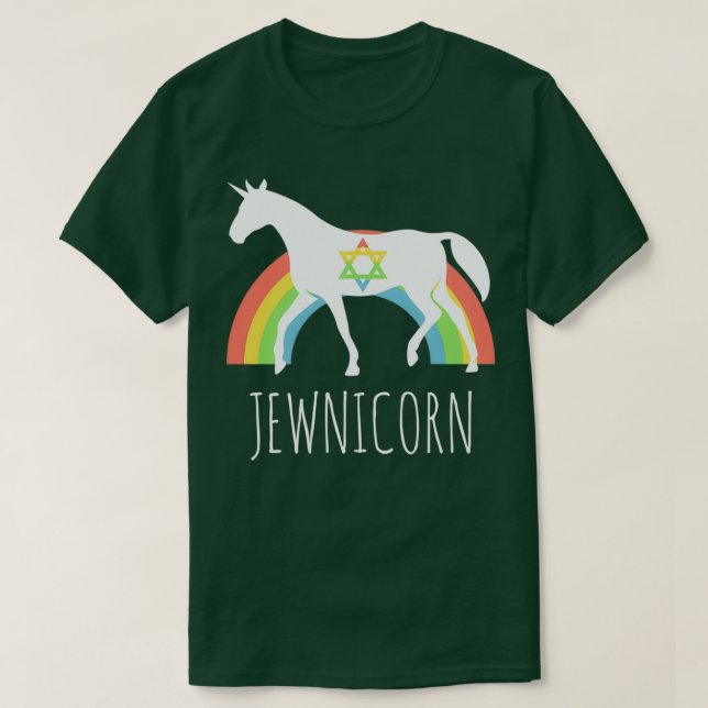 Funny Rainbow Jewnicorn Jewish Unicorn T Shirt (Design framsida)