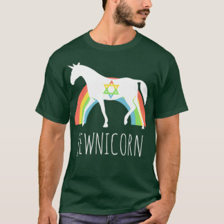 Funny Rainbow Jewnicorn Jewish Unicorn T Shirt