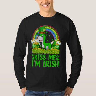 Funny Rainbow Kiss Me Jag är Irish Mule St Patrick T Shirt