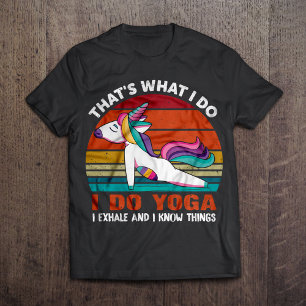 Funny Rainbow Unicorn Yoga T Shirt