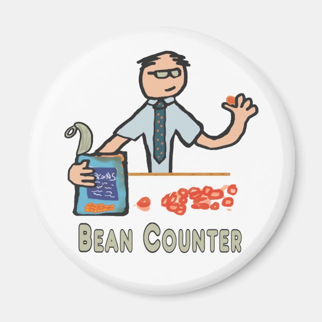 Funny räkenskapsförare Bean Counter Magnet (Framsidan)