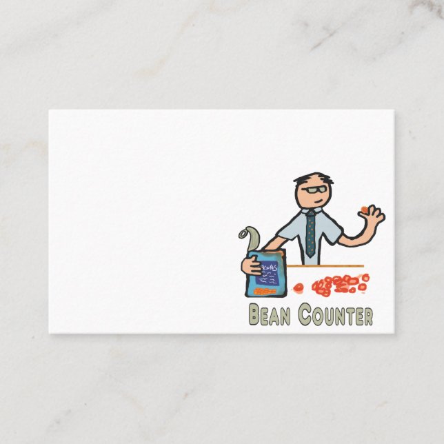 Funny räkenskapsförare Bean Counter Visitkort (Framsida)