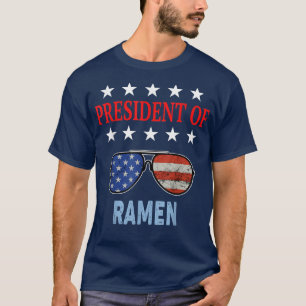 Funny Ramen Älskare USA flagga T Shirt
