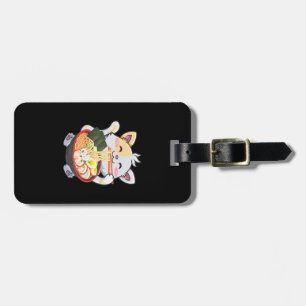 Funny Ramen Cat Anime Kawaii Japanska Noodles Kärl Bagagebricka