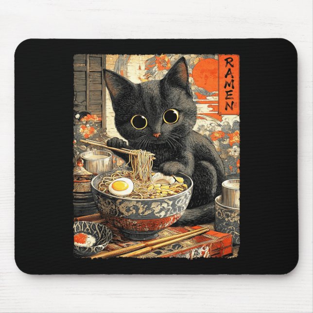 Funny Ramen Cat Noodle Lovers Anime Otaku  Musmatta (Framsidan)