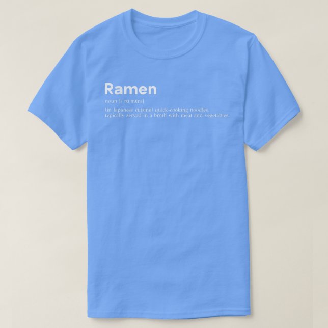 Funny Ramen-definition för japanska Food Älskare G T Shirt (Design framsida)
