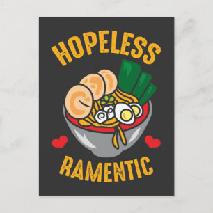 Funny Ramen Noodles Pun Romantic Älskare Vykort