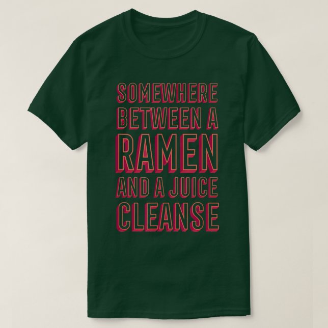 Funny Ramen och Juice Renommé Ramen Älskare Comfor T Shirt (Design framsida)