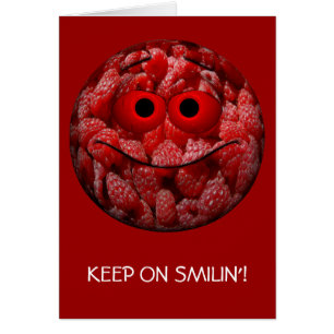 Funny Raspberry Emoticon Hälsningskort