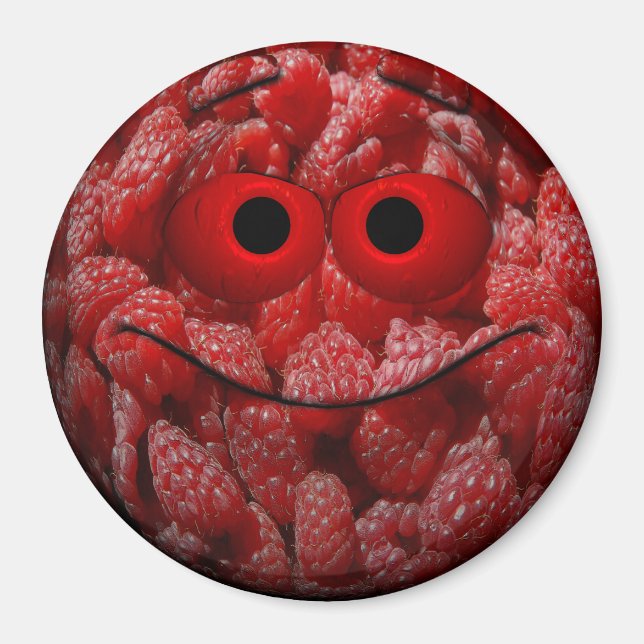 Funny Raspberry Emoticon Magnet (Framsidan)
