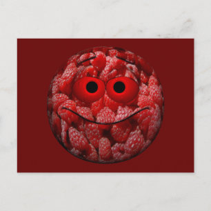 Funny Raspberry Emoticon Vykort