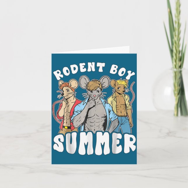 Funny Rat Lover Quote Rodent Boy Summer Cool Vacat Kort (Framsida)