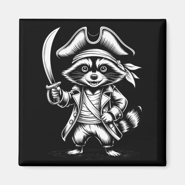 Funny Rate Raccoon  Magnet (Framsidan)
