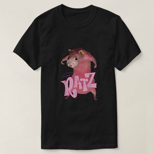 Funny Råtta Funny Mouse Ratz Rosa Ratz Mouse Meme  T Shirt (Design framsida)