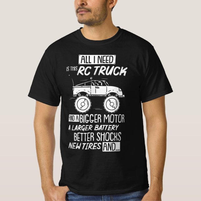 Funny RC Tävla RC Lastbil Radiokontrollerad RC-bil T Shirt (Framsida)