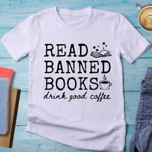 Funny Read Banned Bokar Drink Bra Coffee T-Shirt